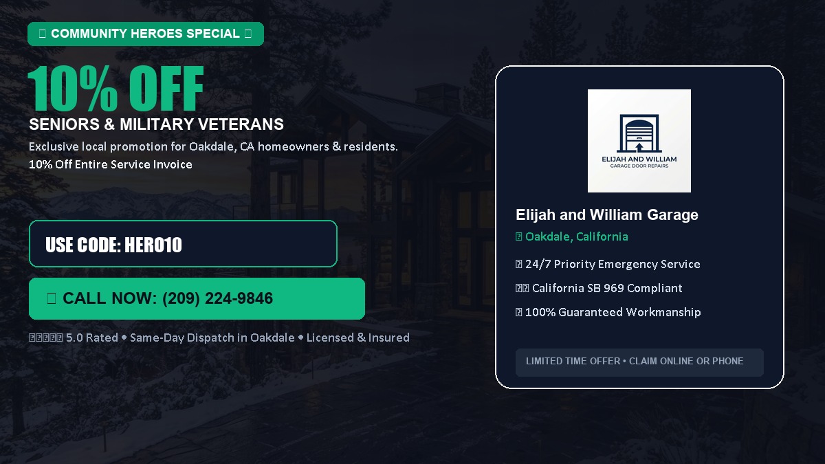 10% OFF Senior Citizens (65+) & Military / Veteran Community Discount in Oakdale, CA